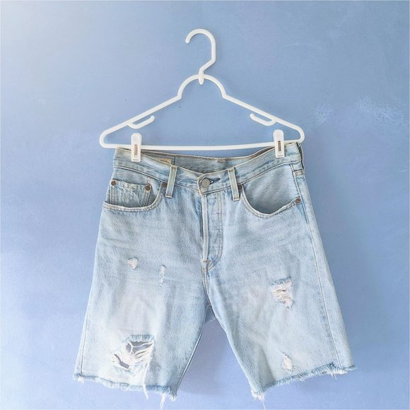 Levi's Premium 501 High-Rise Denim Bermuda Shorts - Like New! - Picture 3 of 6